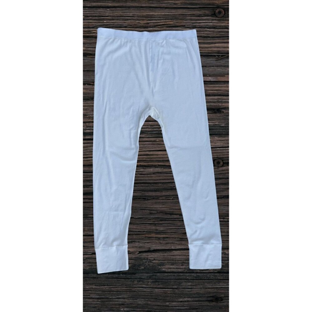 SKIMS Logo Cotton Thermal Pointelle Leggings Cream 4X Plus Size - Picture 7 of 11